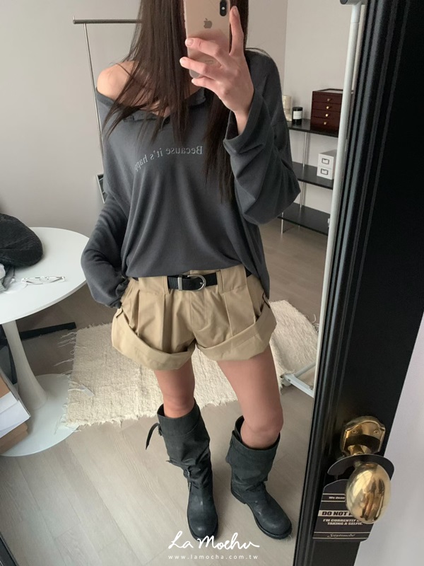 圓扣牛皮腰帶